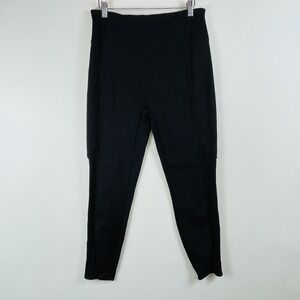 Zuda Leggings Womens Large Black Stretch Side Panel Basic Yoga Running Athletic